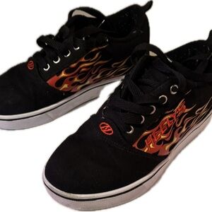 Heelys Black Sneakers with Flame Design